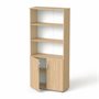 Combined cabinet, with two doors, two open shelves shelves, MAYAH 