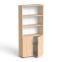 Combined cabinet, with two doors, two open shelves shelves, MAYAH "Freedom  SV-04", oak