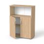 Combined cabinet, with two doors, open shelf, MAYAH 