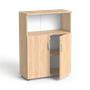 Combined cabinet, with two doors, open shelf, MAYAH "Freedom  SV-09", oak