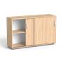 Cabinet, with sliding doors, one shelf, MAYAH "Freedom  SV-12", oak