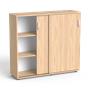 Cabinet, with sliding doors, two shelf, MAYAH "Freedom  SV-13", oak