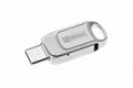 Pendrive, 32GB, USB 2.0 + USB-C, aluminium, MYMEDIA "Dual" (by VERBATIM)