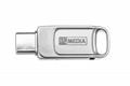 Pendrive, 32GB, USB 2.0 + USB-C, aluminium, MYMEDIA 