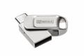 Pendrive, 64GB, USB 2.0 + USB-C, aluminium, MYMEDIA 