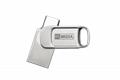 Pendrive, 64GB, USB 2.0 + USB-C, aluminium, MYMEDIA 