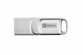 Pendrive, 64GB, USB 2.0 + USB-C, aluminium, MYMEDIA 