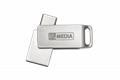 Pendrive, 128GB, USB 3.2 Gen1 + USB-C, aluminium, MYMEDIA 