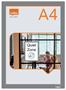 Poster board, wall, A4, plastic frame, 2 pcs, NOBO, silver