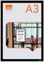 Poster board, wall, A3, plastic frame, 2 pcs, NOBO, black