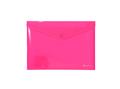Document holder bag, A4, PP, snap, PANTA PLAST, neon pink