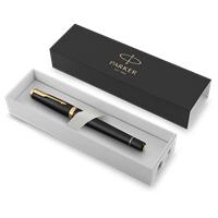 Fountain pen, gold colour clip, matte black barrel, PARKER 
