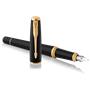 Fountain pen, gold colour clip, matte black barrel, PARKER 