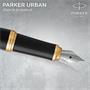 Fountain pen, gold colour clip, matte black barrel, PARKER 
