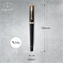 Fountain pen, gold colour clip, matte black barrel, PARKER 