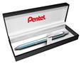 Gel pen, 0,35 mm, retractable, aquamarine barrel, PENTEL "EnerGel BL-207" blue