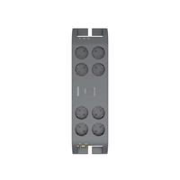 Extension lead, 8 sockets, surge-protect, 2 m cable, PHILIPS, dark grey