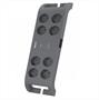 Extension lead, 8 sockets, surge-protect, 2 m cable, PHILIPS, dark grey