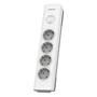 Extension lead, 4 sockets, surge-protect, 2 m cable, PHILIPS, white