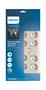 Extension lead, 8 sockets, surge-protect, 2 m cable, PHILIPS, white