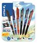 Roller pen set, 0,35 mm, retractable, PILOT "Frixion Ball"/"Frixion Ball Plus", 3-3 assorted colors + One Piece stickers
