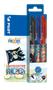 Roller pen, 0,35 mm, retractable, PILOT "Frixion Ball One Piece", 3 assorted colors