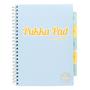 Wirebound notebook, A4, lined, 100 sheets, PUKKA PAD "Pastel project book", assorted colors