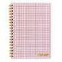 Spiral notebook, B5, lined, 80 pages, FSC, PUKKA PAD "Carpe Diem", pink check