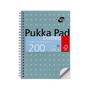 Wirebound notebook, A5, dot-ruled, 100 sheets, PUKKA PAD "Metallic Jotta"