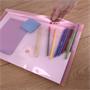 Document holder bag, A3, PP, snaps, RAPESCO, assorted pastel colours