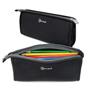 Pencil case with zipper, antibacterial, RAPESCO, black