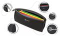 Pencil case with zipper, antibacterial, RAPESCO, black
