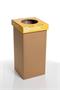 Waste separation bin, recycled, english, 20 l, RECOBIN "Mini", yellow