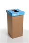 Waste separation bin, recycled, english, 20 l, RECOBIN "Mini", blue