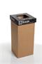 Waste separation bin, recycled, english, 20 l, RECOBIN "Mini", black