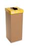 Waste separation bin, recycled, 50 l, Slovak, RECOBIN "Office", yellow