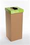 Waste separation bin, recycled, 50 l, English, RECOBIN "Office", green