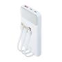 Power bank, built-in cables, 10.000mAh, RIVACASE 