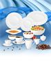 Flat plate, ROTBERG, white, 27 cm, 6 pcs set, 