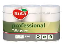 Toilet paper, 2 plies, 500 sheets, 55 m, 6 roll, RUTA, white