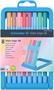 Ballpoint pen set, 0,7 mm, cap, SCHNEIDER "Slider Edge XB Pastel", 8 különböző pasztell szín