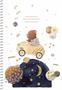 Wirebound notebook, A5, squared, 80 sheets, SHKOLYARYK, "Made with love", assorted