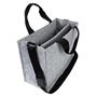 Desk-sharing bag, with shoulder strap, M size, 36x28x15 cm, SIGEL "Classic", light grey