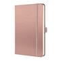 Notebook, exclusive, A5, lined, 97 sheets, hard cover, SIGEL "Conceptum", metallic pink
