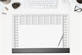 Desk mat, 595x410 mm, 2 years and weekly planner, with donkey ear protection, SIGEL 