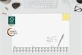 Desk mat, 595x410 mm, 3 years and weekly planner, with notepad, SIGEL 