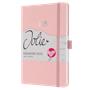 Diary, A5, weekly, 2025, with embossing, SIGEL "Jolie", soft rose