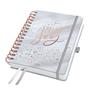 Diary, wirebound, A5, weekly, 2026, hard cover, SIGEL "Jolie", Glittery Joy