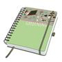 Wirebound notebook, 168x215 mm, blanc, 120 sheets, hard cover, SIGEL "Jolie Garden Love"