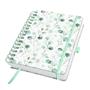 Wirebound notebook 168x215 mm, blanc, 120 sheets, hard cover, SIGEL "Jolie Eucalyptus Day"